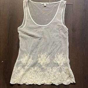 Banana Republic Cream Lace Trim Camisole